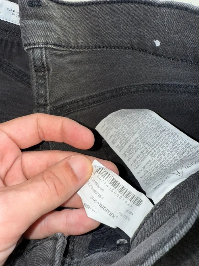Jeans slim gris Zara - photo numéro 4