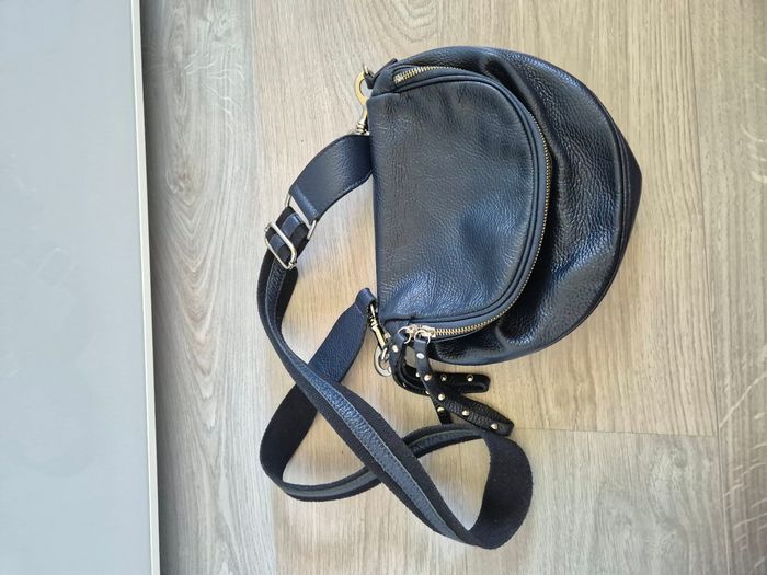 Sac a main cuir bleu Vera pelle neuf - photo numéro 7