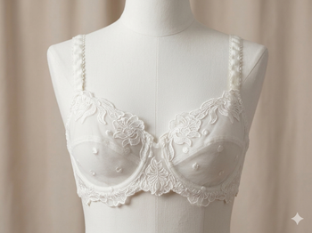 soutien gorge blanc et dentelles taille 95B Francoise Saget neuf