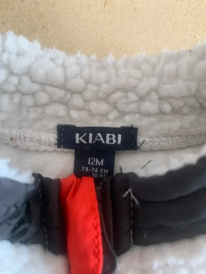 👶 Veste bébé mixte – 12 mois – Moumoute blanche – Marque Kiabi - photo numéro 3