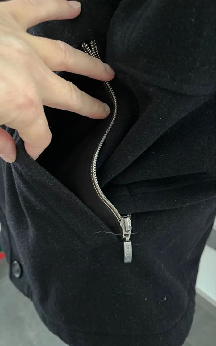 Manteau noir homme taille 52 marque Bugatti - photo numéro 3