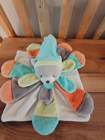 Ours doudou et compagnie menthe orange