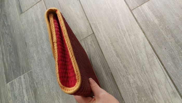 Pochette rouge en paille - photo numéro 4