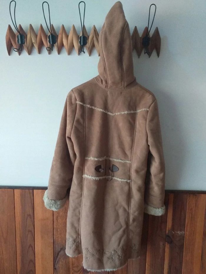 Manteau long fourré marron - photo numéro 9