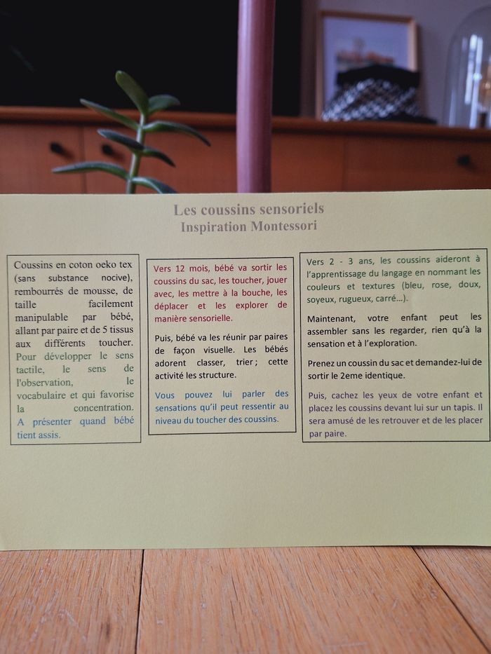 Montessori 10 coussins sensoriels - photo numéro 3