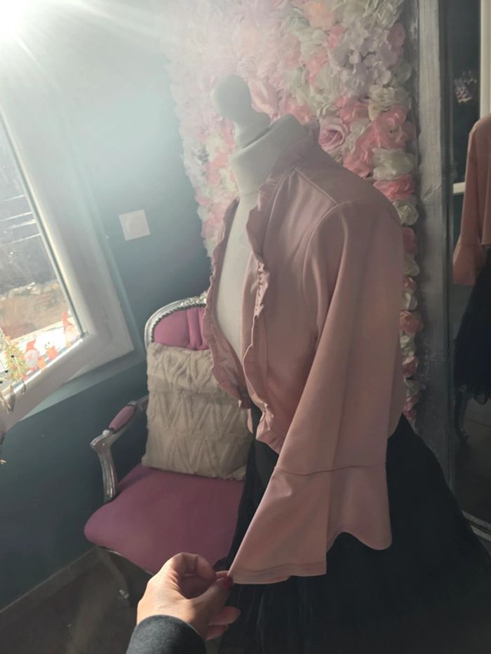 Gilet vintage rose taille S belle poque - photo numéro 2