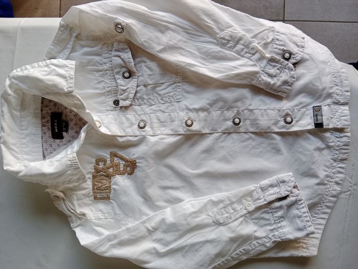 Chemise blanche manches longues 4ans