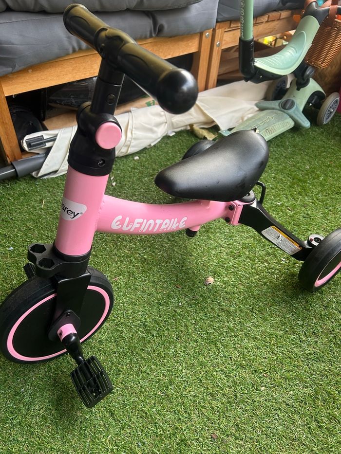 Draisienne/tricicle électrique elfintrike rose