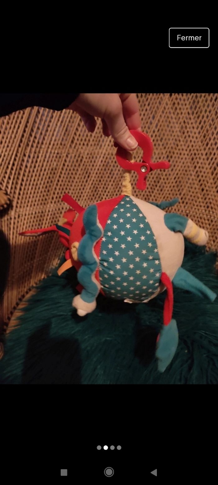 Doudou jouet poussette voiture - photo numéro 2