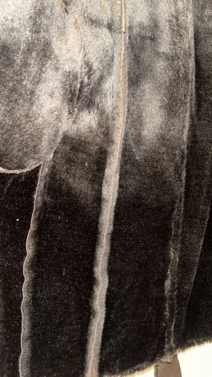 Magnifique manteau marron taille 1 intérieur polaire extérieur toucher peau de pêche - photo numéro 8