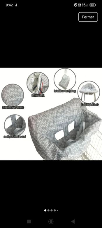 Housse protection caddie bébé 