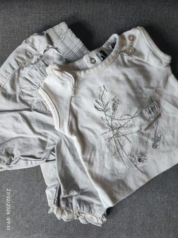Ensemble bébé Été 0 mois/50cm, T-shirt et pantalon