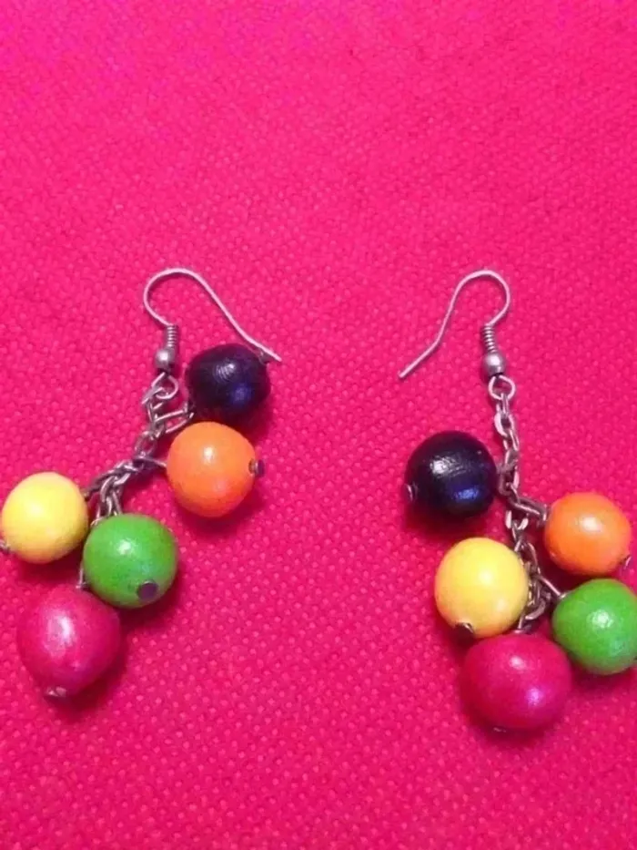 Boucles d'oreilles perles multicolore