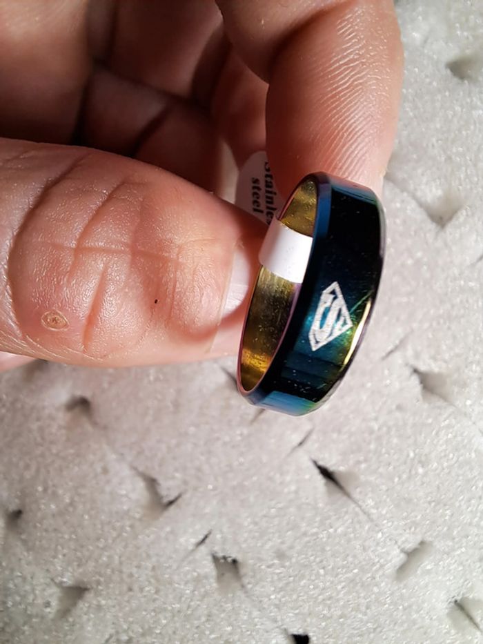 Bague acier inoxydable motifs - photo numéro 5