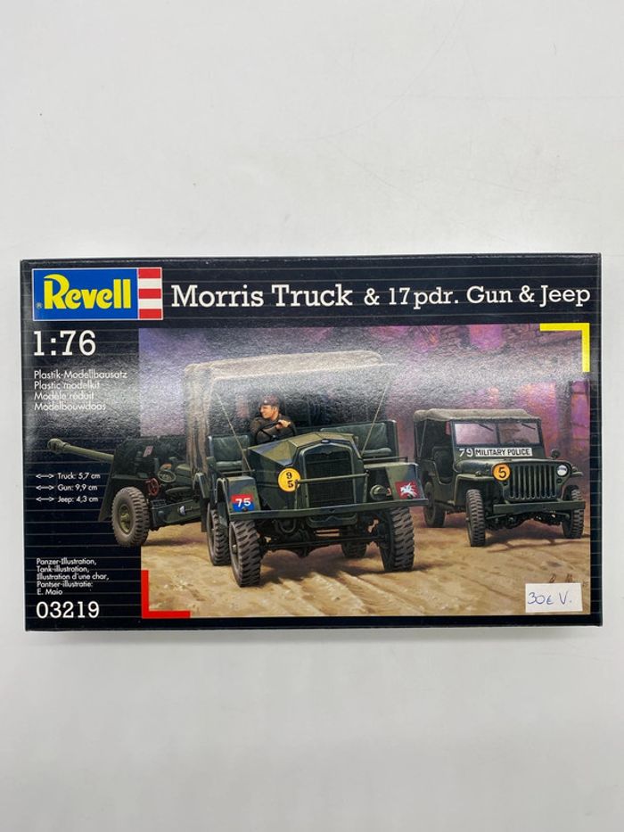 Maquette Revell Morris Truck & 17 pdr gun & jeep