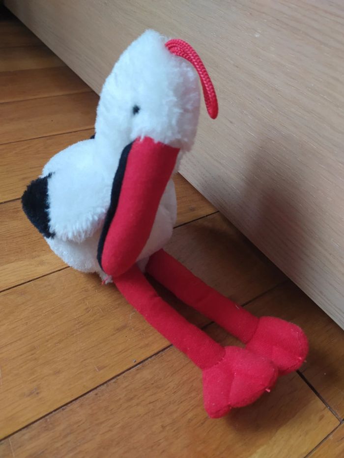 Peluche cigogne emblème de Mulhouse - photo numéro 2