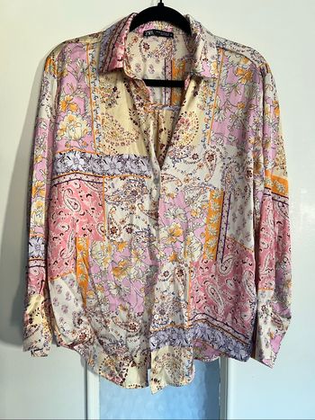 Chemise fluide imprimée patchwork