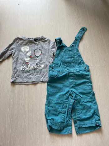Ensemble salopette et t-shirt