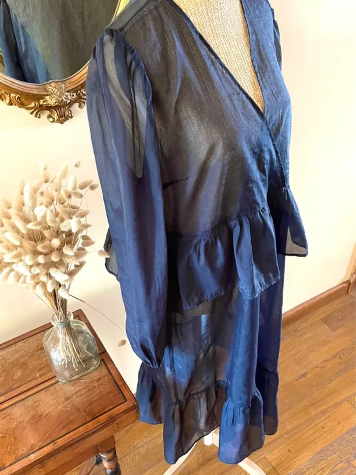 Robe Noire Transparente à Manches Longues – Monki – Neuf – Taille M - photo numéro 8