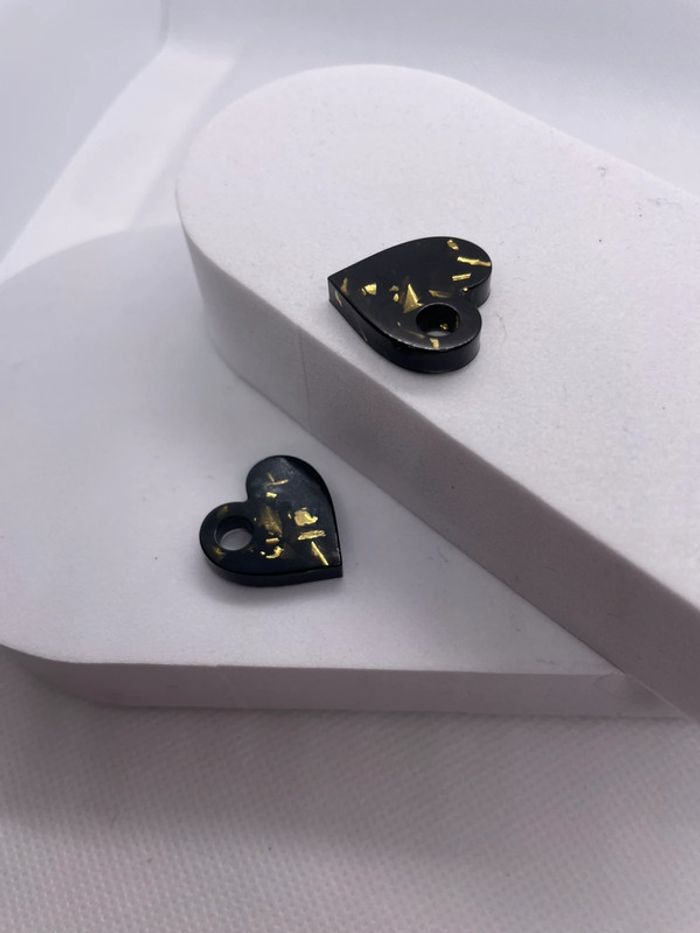 Paire de pampilles interchangeables avec créoles acier inoxydable - photo numéro 3