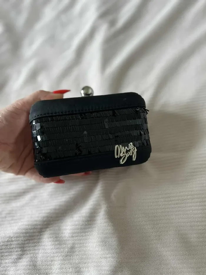 Sac bandoulière Miss Sixty noir à sequins – pochette soirée - photo numéro 2