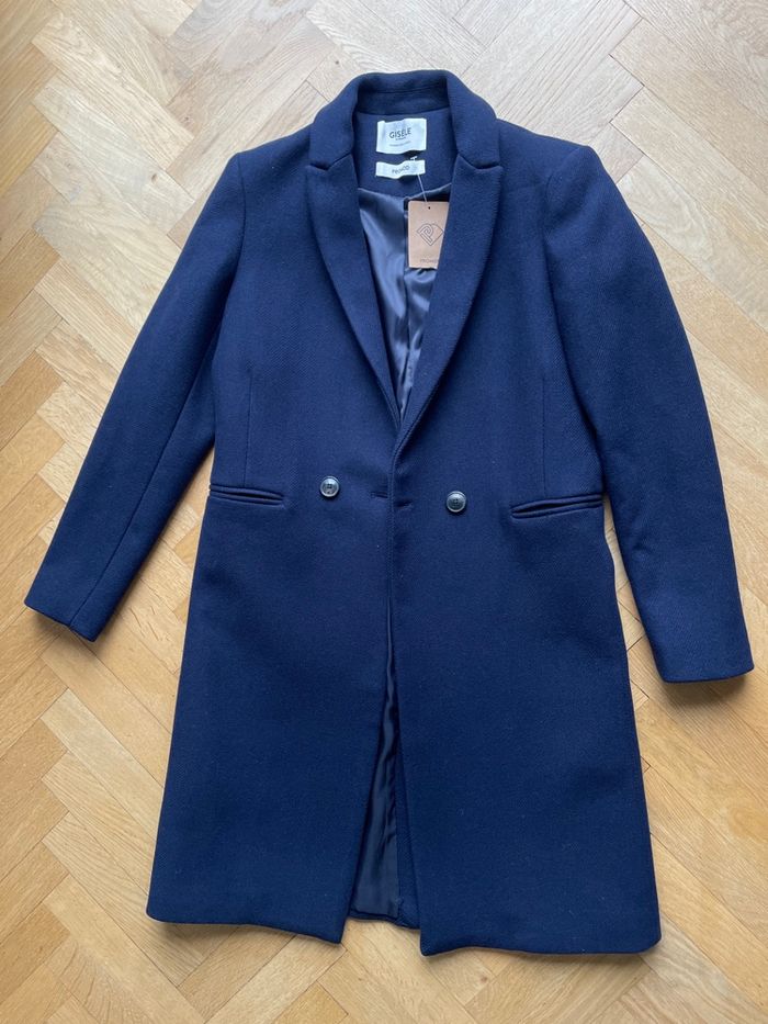 Manteau long bleu marine