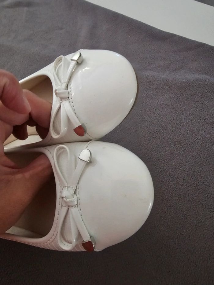 Ballerines T37 blanche gemo fille /ado / femme - photo numéro 8