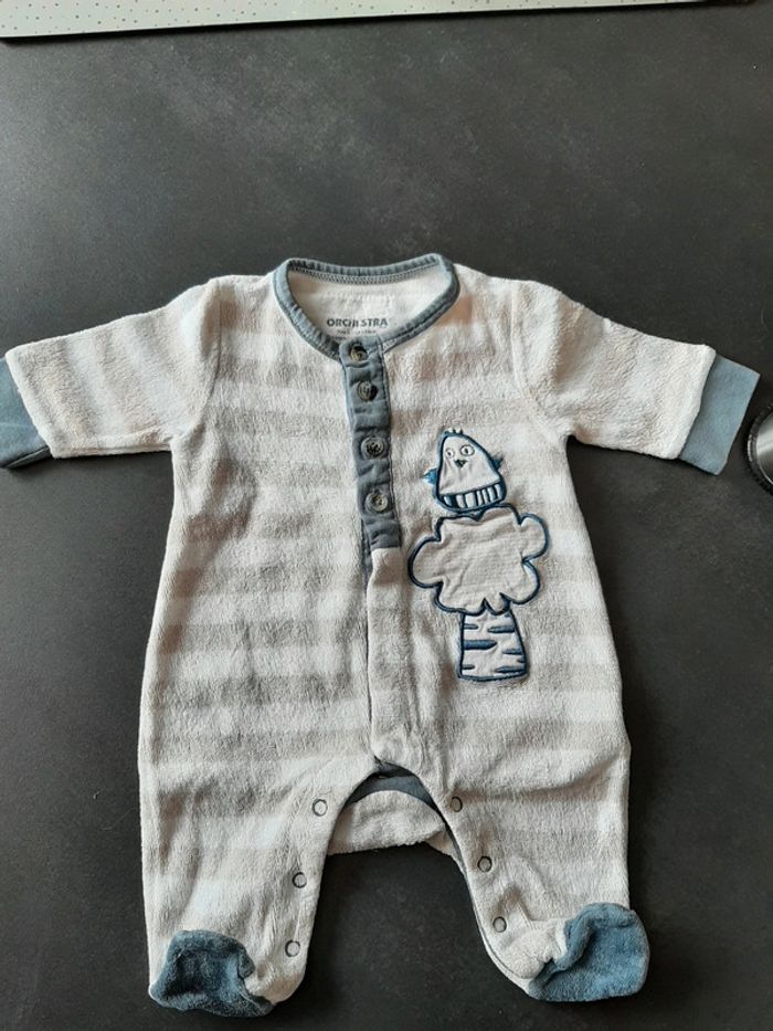 Grenouillère à rayures