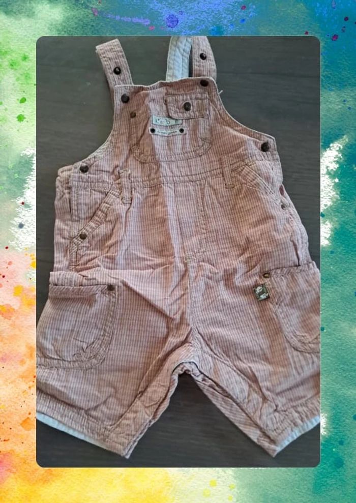 Salopette courte bébé - 9 mois - Sergent Major