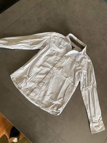 Chemise grise manches longues garçon 10 ans