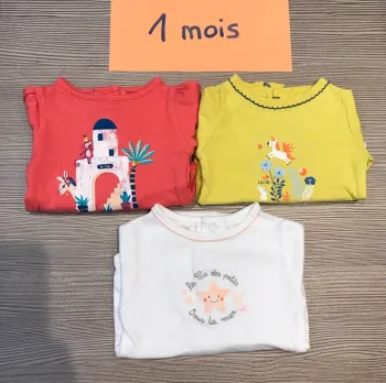 3 bodies manches longues 1 mois Compagnie des petits