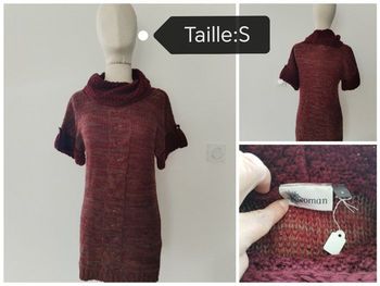 PULL CHAUD A MANCHES LONGUES VINTAGE FEMME KIABI TAILLE S NEUF