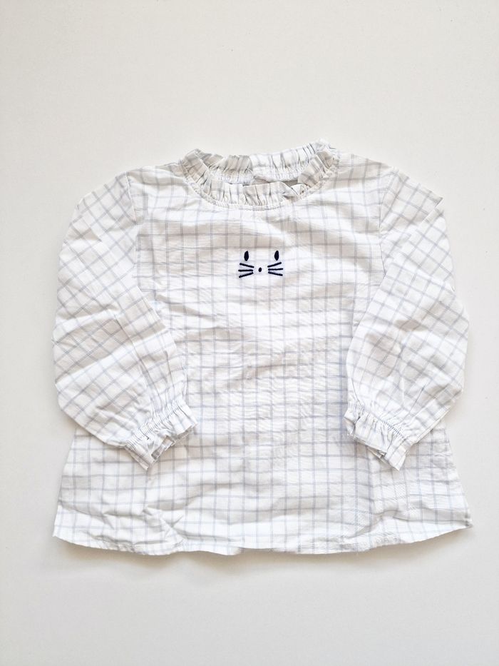 Kiabi - Blouse évasée avec fronces et longues manches - Neuve ! (6 mois)