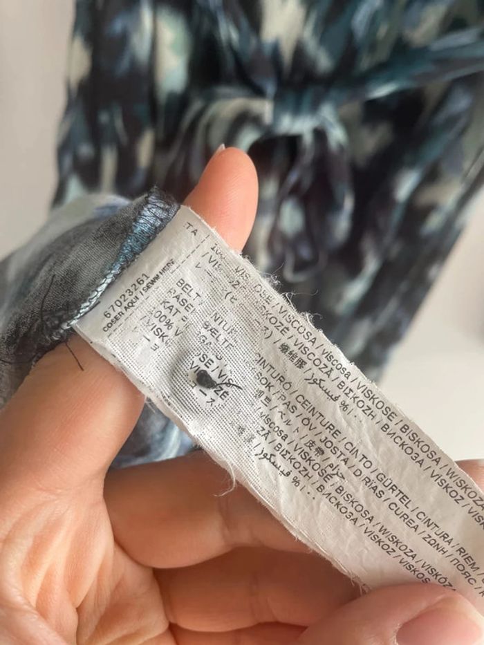 Robe bleue à imprimé – Mango, taille S - photo numéro 5