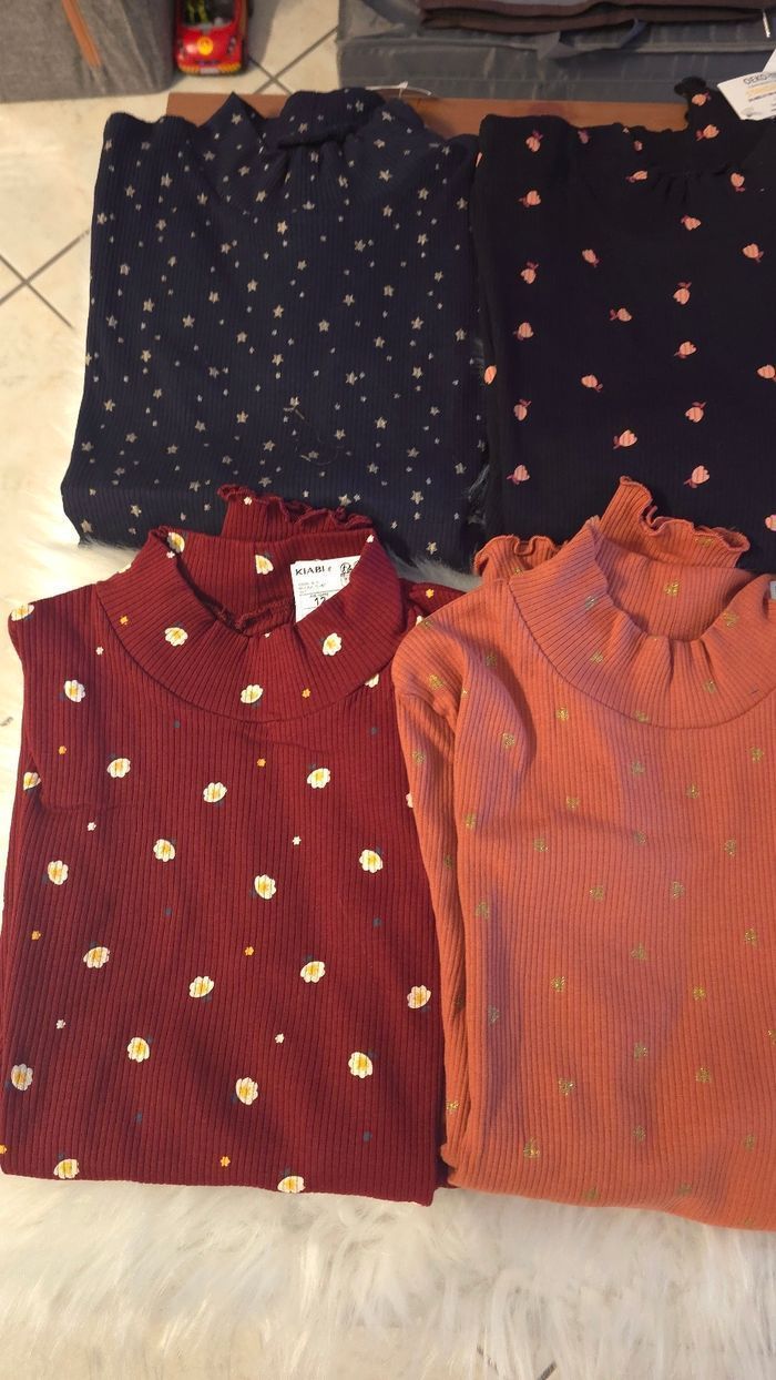 (Neufs non portés)🏷🤩🥰 lot teeshirts col montants 12 ans fille 🤩🩷🥰 - photo numéro 2