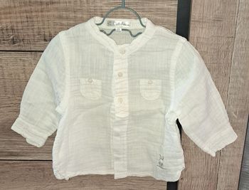 Chemise blanche 9 mois Kitchoun