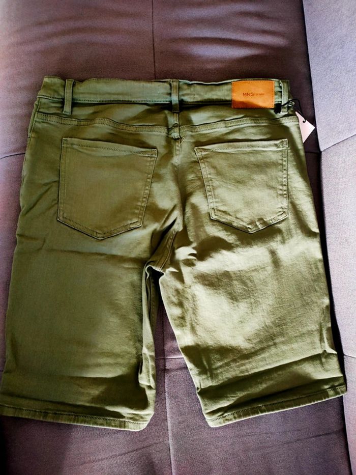 Short en jean kaki Mango - photo numéro 3