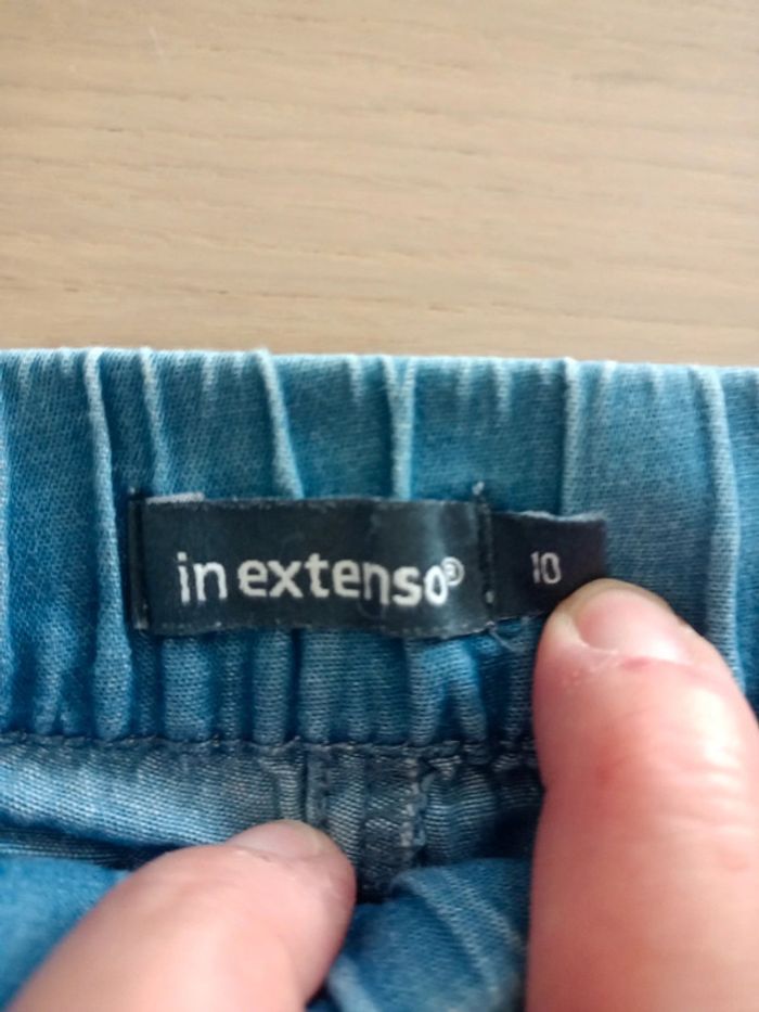 Short fille in extenso 10 ans bleu uni - photo numéro 2