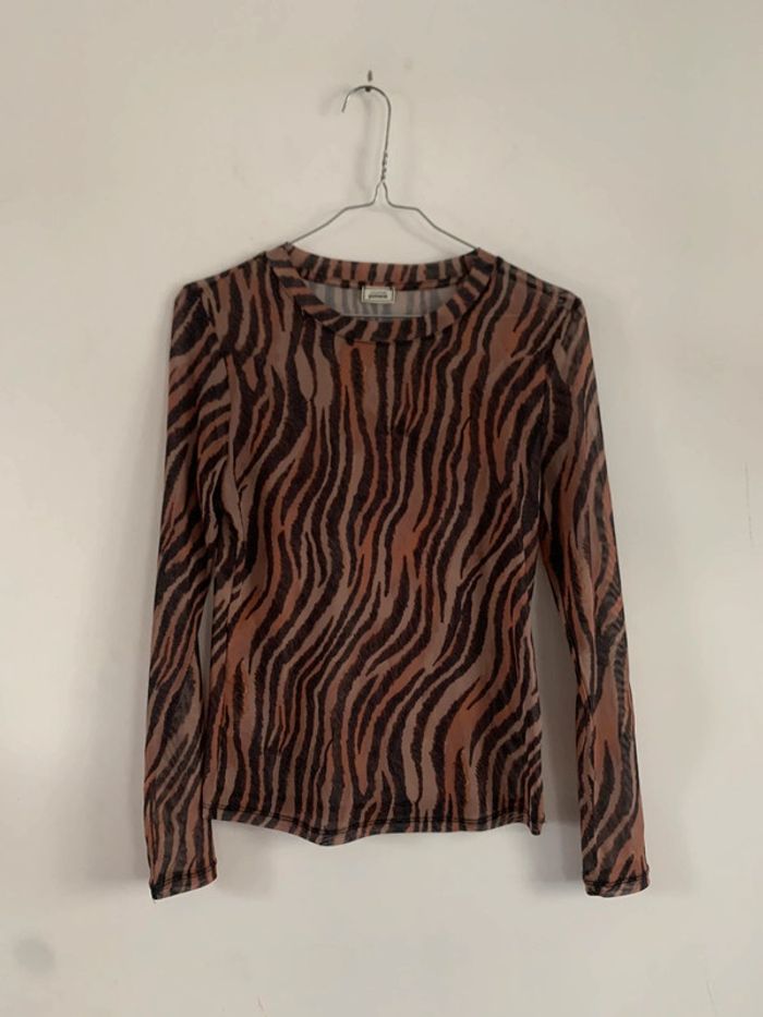 Top à motif transparent