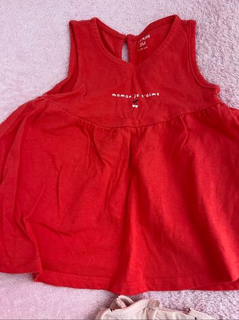 Robe rouge 3 mois