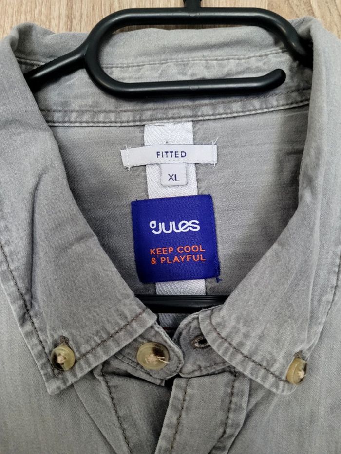 Chemise jean gris JULES - photo numéro 2