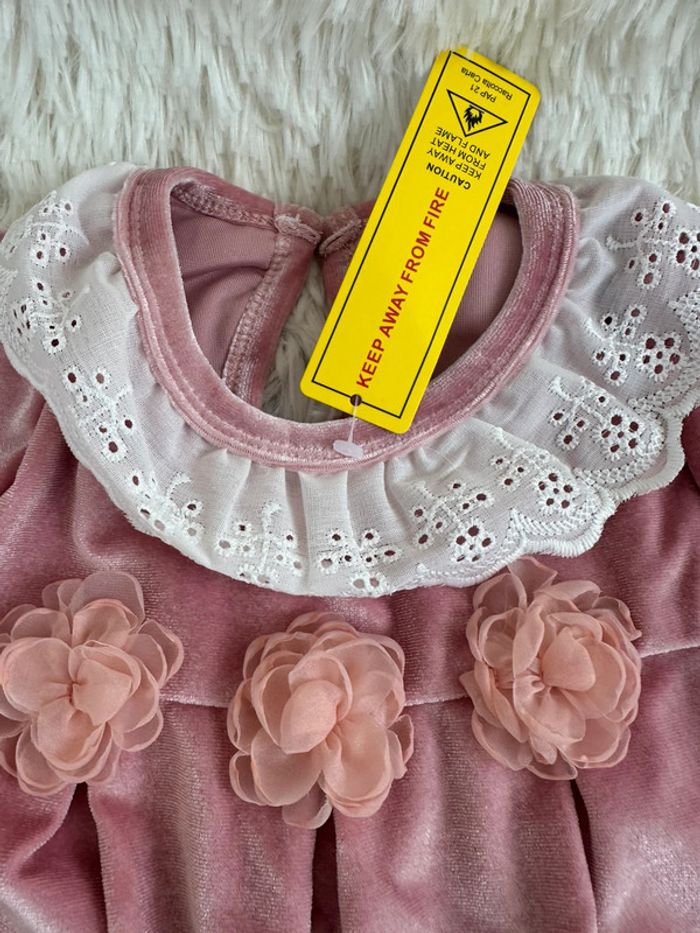 Combinaison velours rose Shein taille 12-18 mois - photo numéro 5
