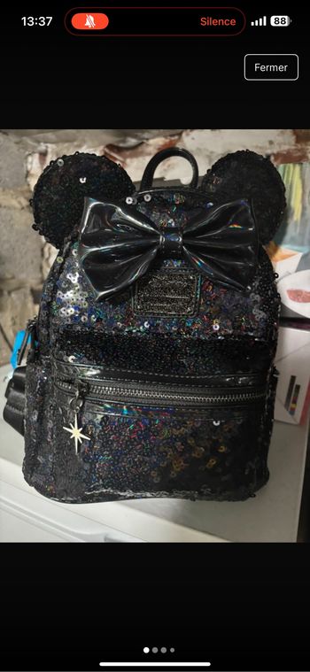 Sac loungefly sequins disney noir