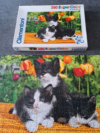 Puzzle chat noir et blanc