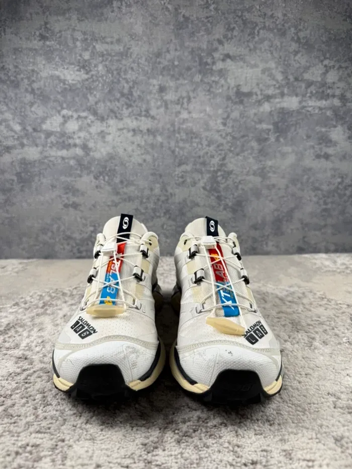 Salomon XT-4 OG - White Lunar Rock - White & Beige & Blue - photo numéro 2
