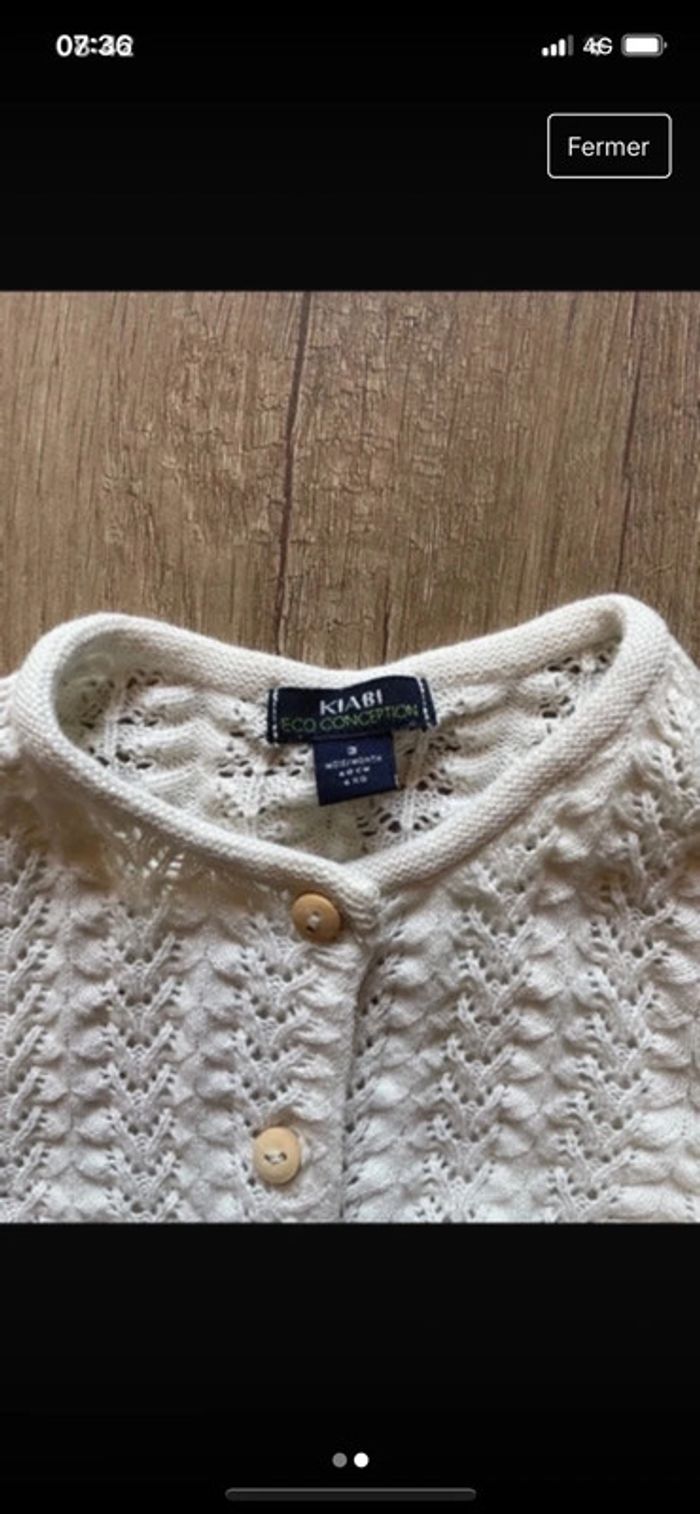 Joli gilet en tricot neuf 3 mois - photo numéro 2