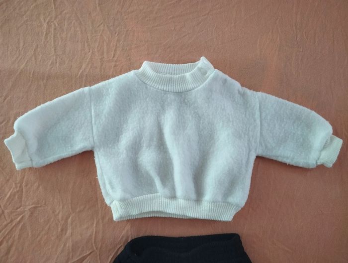 * Ensemble pull blanc jogging T6M Courtelle - photo numéro 2