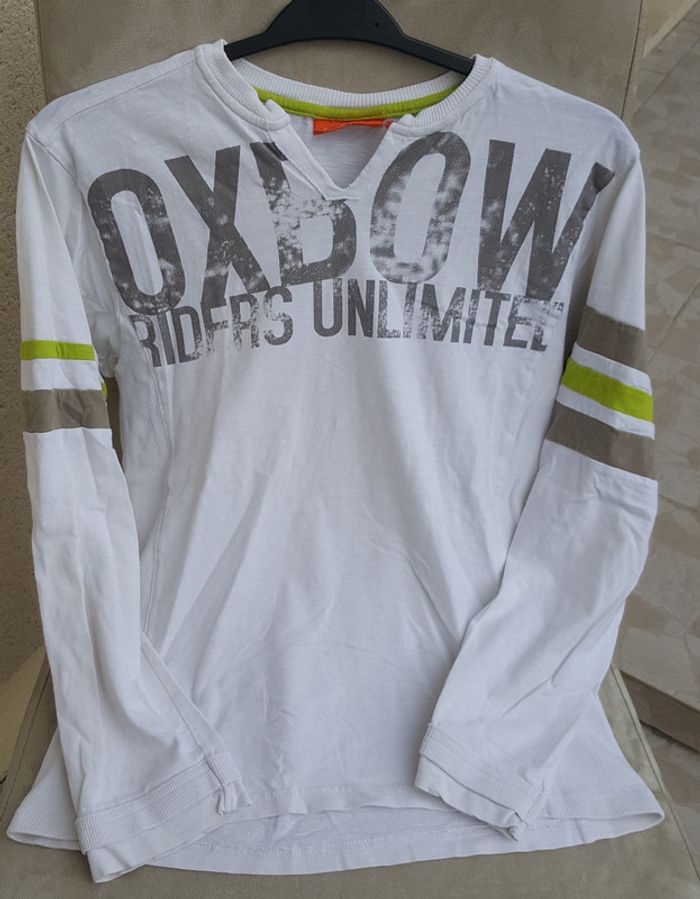 Tee-shirt blanc manches longues Oxbow taille 12 ans