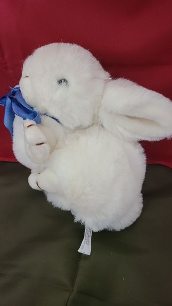 doudou marionnette lapin blanc samtoys