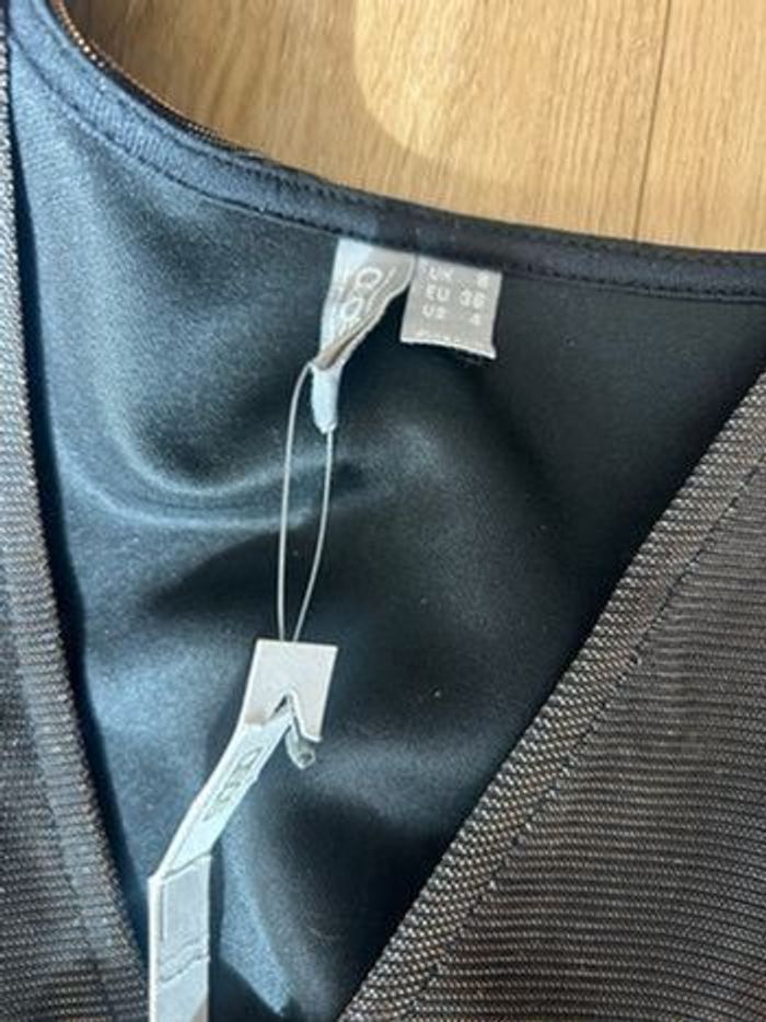 Robe soirée asos grise effet pailleté - photo numéro 8